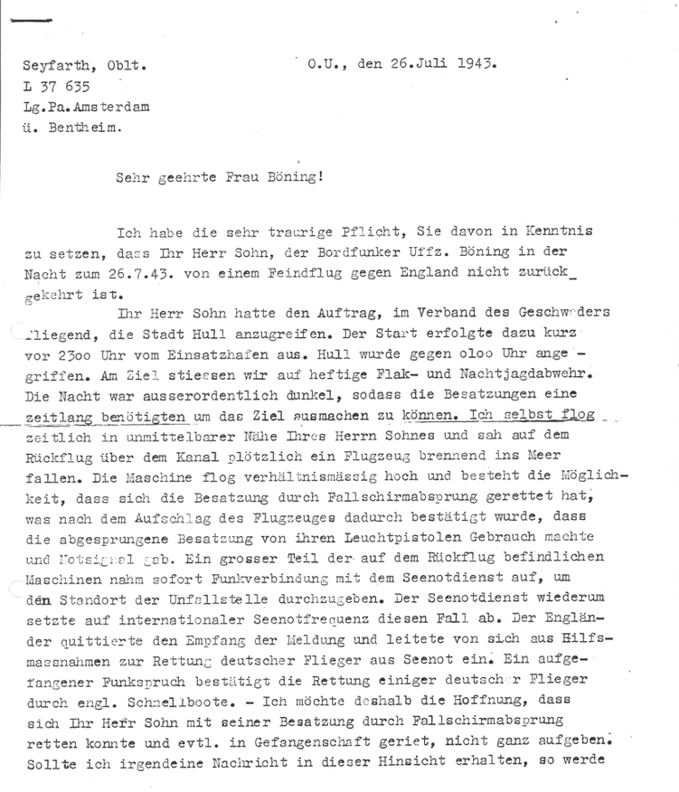 5 Letter from Staffelkapitaen