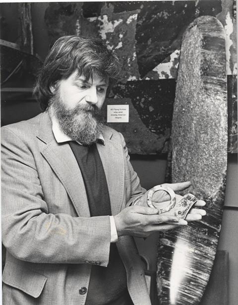 (3) David King proudly displays some small cockpit ---